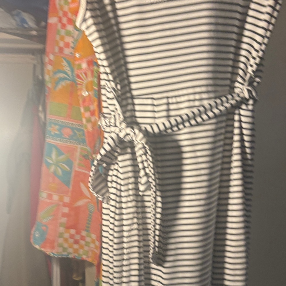 Black and White Striped Dress